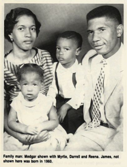 Medgar Evers with family