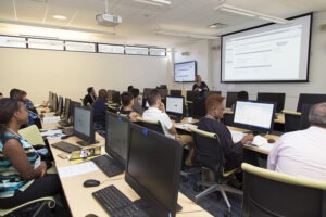 Students in a computer lab