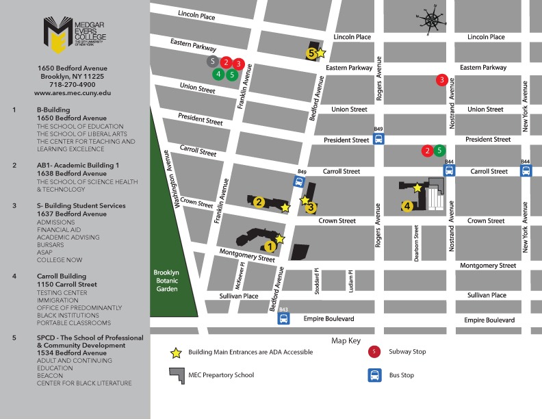 Campus Map Medgar Evers College