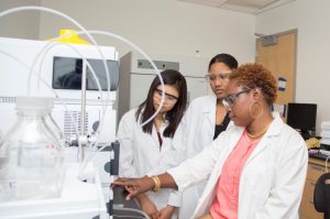 Nursing students in lab