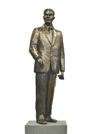 13-foot tall bronze statue of Evers