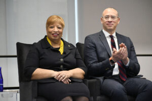 Dr. Patricia Ramsey (Medgar Evers College) and Dr. Jonathan Holloway (Rutgers University)
