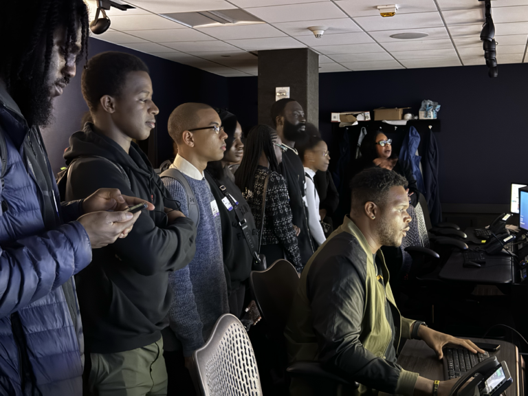 Students and staff get a unique view at how an ABC7NY newscast is made.