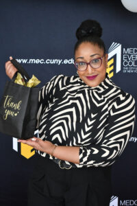 Medgar Evers College Athletic Director Chetara Murphy celebrated 10 years of service. (Amunet Jones/Student in Office of Communications)