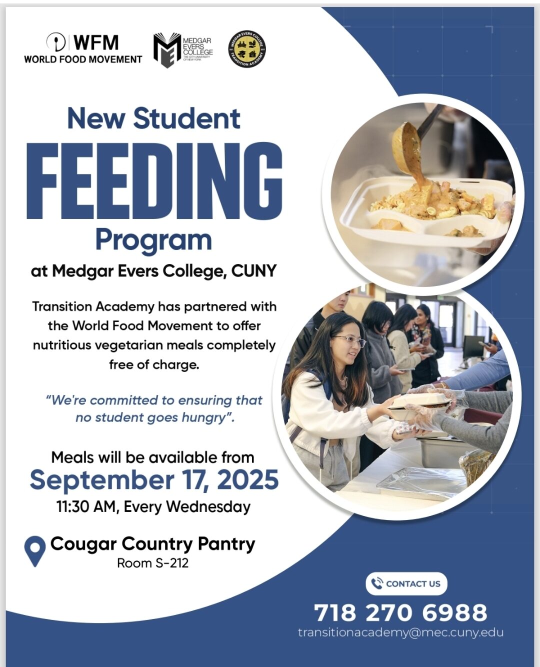 World Food Movement Feeding Program with Transition Academy - Medgar ...