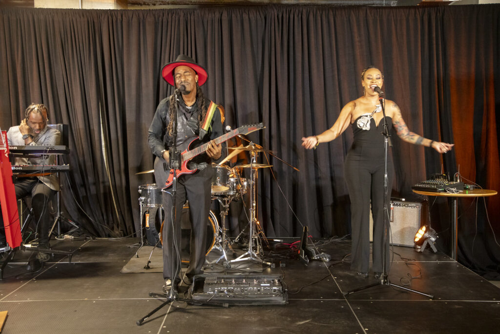 Olu Ramsey (front, center) and Olucination (Photo by Richard Joseph)