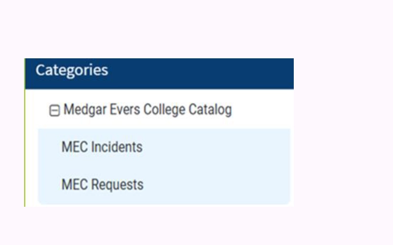 Screenshot of Category options