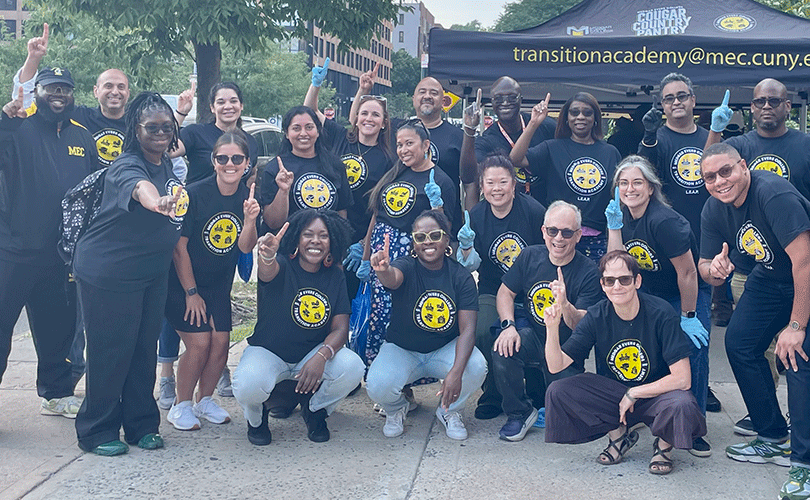 During new student orientation, members of the inaugural EdD-HEA cohort volunteered at Medgar Evers College, putting leadership through service into action from the start.